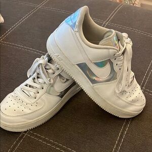 Nike Air Force 1 White Holographic Sneakers